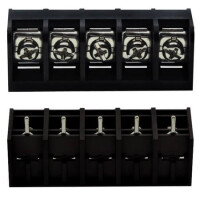 DG66S-B-05P-13-00AH TERM.BLK.11.11MM 5P 180C BARRIER BLOCKS BLACK - 1