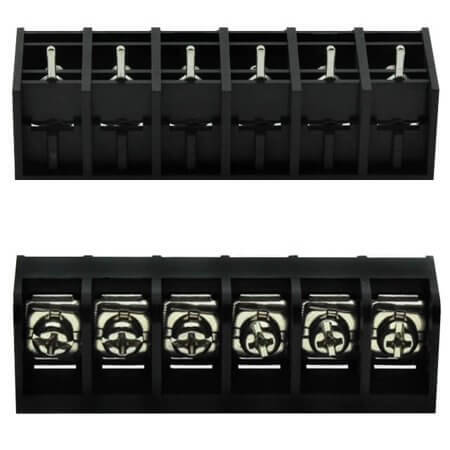 DG66S-B-06P-13-00AH TERM.BLK.11.11MM 6P 180C BARRIER BLOCKS BLACK - 1
