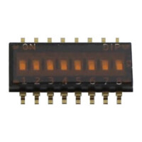 DHN-08F-T-V SWITCH DIP 8 Pos. SPST 25mA 24VDC SMT V/T - 1