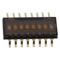 DHNF-08F-T-V SWITCH DIP 8 Pos. SPST 25mA 24VDC SMT V/T - 1