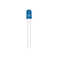 Diffused 18mm Leg 3mm LED Blue Use 3V 20mA - 1