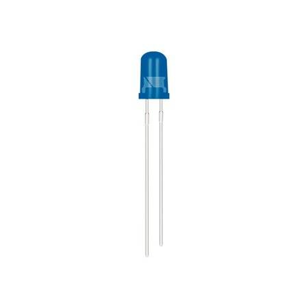 Diffused 18mm Leg 3mm LED Blue Use 3V 20mA - 1