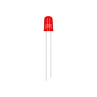 Diffused 18mm Leg 3mm LED Red Use 2V 20mA - 1