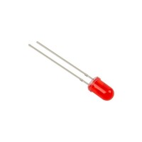 Diffused 18mm Leg 3mm LED Red Use 2V 20mA - 2