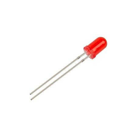 Diffused 18mm Leg 3mm LED Red Use 2V 20mA - 3