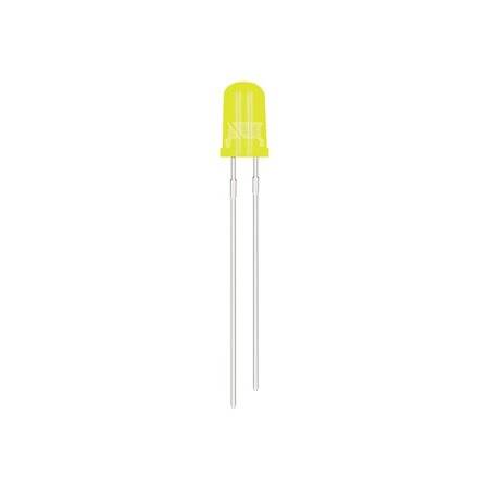 Diffused 18mm Leg 3mm LED Yellow Use 2V 20mA - 1