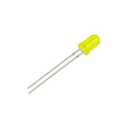 Diffused 18mm Leg 3mm LED Yellow Use 2V 20mA - 3
