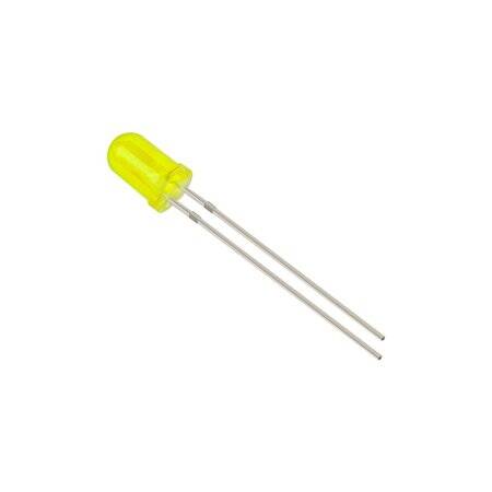Diffused 18mm Leg 3mm LED Yellow Use 2V 20mA - 4