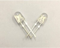 Diffused 18mm Leg 546 Oval LED White Use 3V 20mA - 1