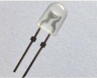 Diffused 18mm Leg 546 Oval LED White Use 3V 20mA - 2