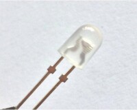 Diffused 18mm Leg 546 Oval LED White Use 3V 20mA - 5