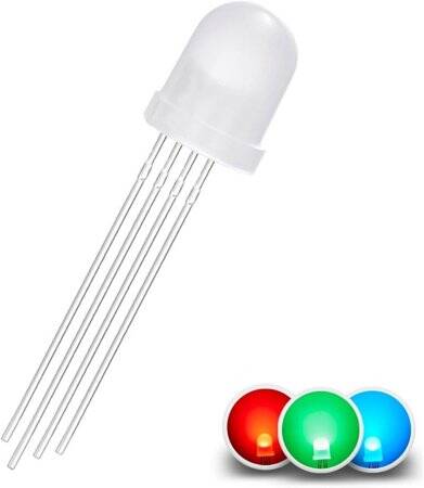 Diffused 18mm Leg 8mm LED Blue Use 3V 20mA - 1