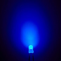 Diffused 28mm Leg 234 Rectangular LED Blue Use 3V 20mA - 2