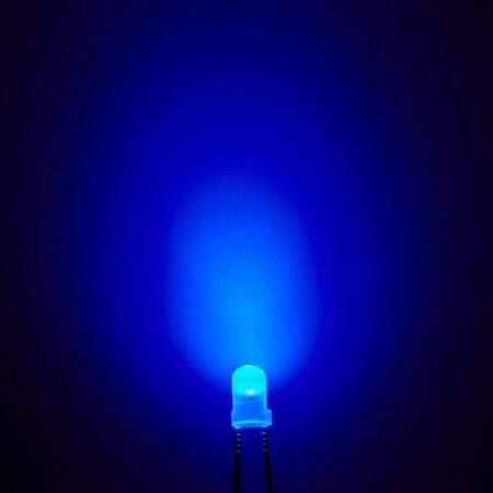 Diffused 28mm Leg 234 Rectangular LED Blue Use 3V 20mA - 2