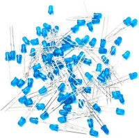 Diffused 28mm Leg 234 Rectangular LED Blue Use 3V 20mA - 5