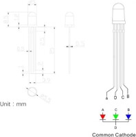 Diffused 28mm Leg 234 Rectangular LED Green Use 2V 20mA - 3