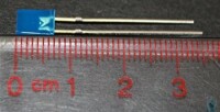 Diffused 28mm Leg 257 Rectangular LED Blue Use 3V 20mA - 3