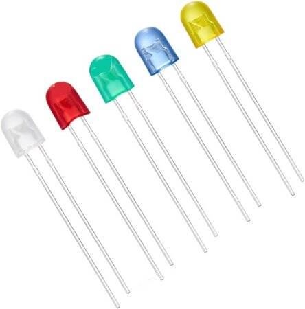 Diffused 28mm Leg 546 Oval LED Blue Use 3V 20mA - 1