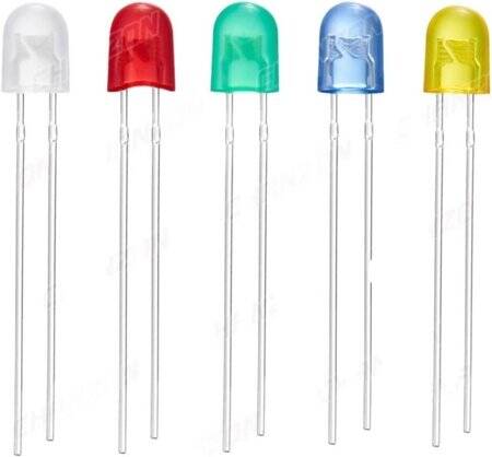 Diffused 28mm Leg 546 Oval LED White Use 3V 20mA - 1