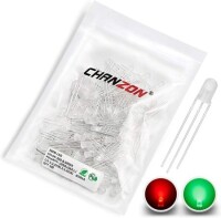 Diffused 28mm Leg 5mm LED Water Clear Red+Pure Green CC Use 2V 20mA - 1
