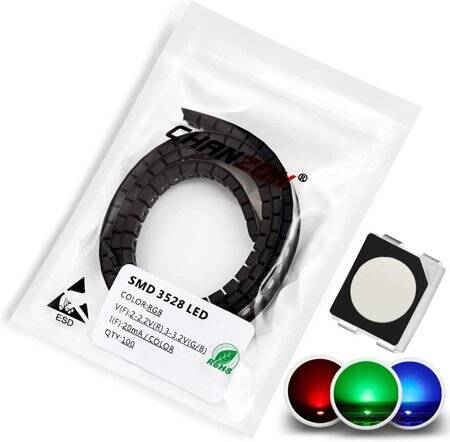 Diffused 3528 (1210) SMD LED RGB (Black Panel) - 1