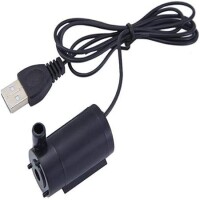 Dikey USB'li 5V Siyah Sessiz Mini Dalgıç Pompa - 1