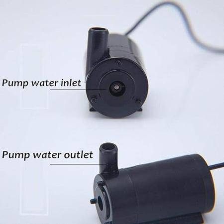 Dikey USB'li 5V Siyah Sessiz Mini Dalgıç Pompa - 2