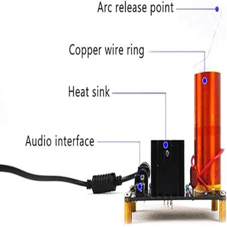 DIY 40x80MM 15W Mini Tesla Coil Kit - 4