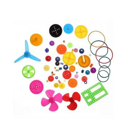 DIY 55 Pcs/Lot Colorful Plastic Motor Gear Kit - 1
