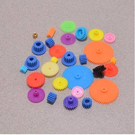 DIY 55 Pcs/Lot Colorful Plastic Motor Gear Kit - 5