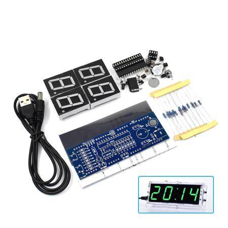DIY Green Led Electronic Microcontroller Digital Clock Time Kit - 1