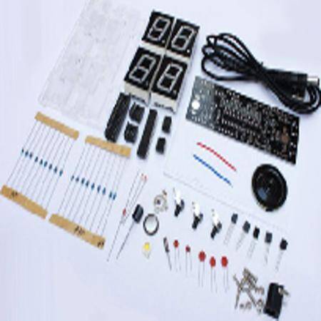 DIY Kit Red LED Electronic Microcontroller Digital Clock Time Thermometer With Talking Clock And Pdf With Speaker - 3