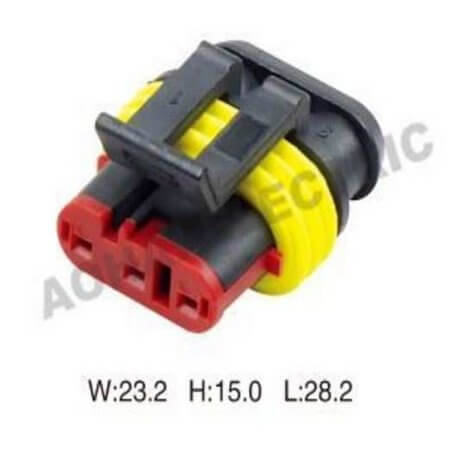 DJ7031-1.5-21 CONNECTOR HOUSING 3POLE 21.30X26.60 BLACK FOR ECU - 1