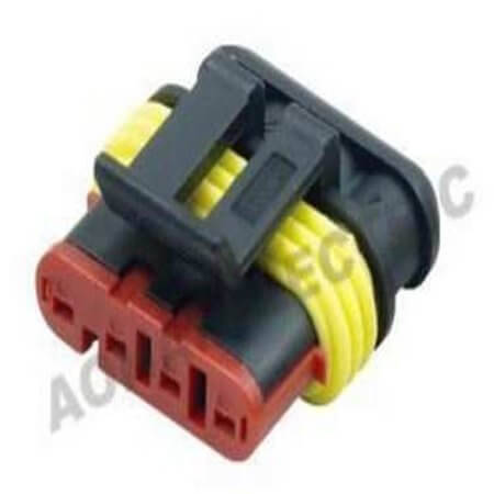 DJ7041-1.5-21 CONNECTOR HOUSING 4POLE 27.20X26.60 BLACK FOR ECU - 1