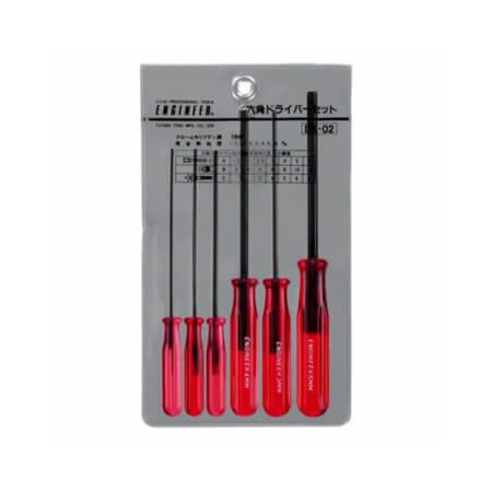 DK-02 SCREWDRIVER SET TORNAVİDA SET HEXDRIVER ALYAN 6LI 1.5-2-2.5-3-4-5 - 1