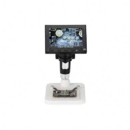 DM4 1000x 2.0MP USB Digital Electronic Microscope 4.3 Inch LCD Display For PCB Motherboard Repaire Metal Stent With Battery - 1