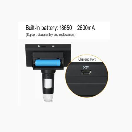 DM4 1000x 2.0MP USB Digital Electronic Microscope 4.3 Inch LCD Display For PCB Motherboard Repaire Metal Stent Without Battery - 3