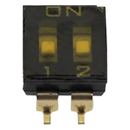 DMR-02-T-V-T/R SWITCH DIP 2 Pos. SPST 25mA 24VDC SMT V/T - 1