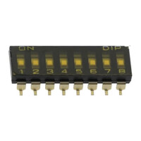 DMR-08-T-V SWITCH DIP 8 Pos. SPST 25mA 24VDC SMT V/T - 1