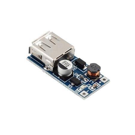 Mini PFM Control DC-DC 0.9V-5V to USB 5V DC Boost Step-up Power Supply Module - 2