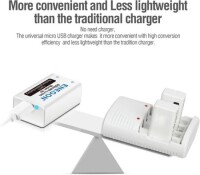 Doublepow 9V 650MAH Usb 6F22 Rechargeable Lithium Battery With 30CM Usb Cable - 2