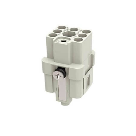 DQ-007-FC HDC INSERT FEMALE 16A 7+PE CRIMP - 1