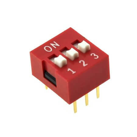 DS-03 SWITCH DIP 3 Pos. THT V/T - 1