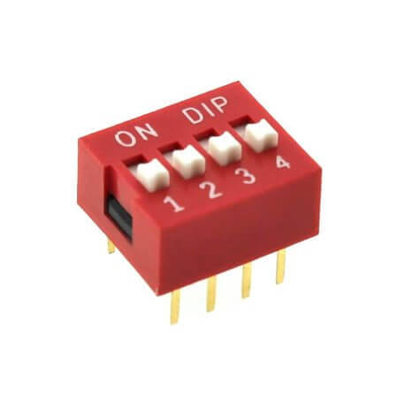 DS-04 SWITCH DIP 4 Pos. THT V/T - 1