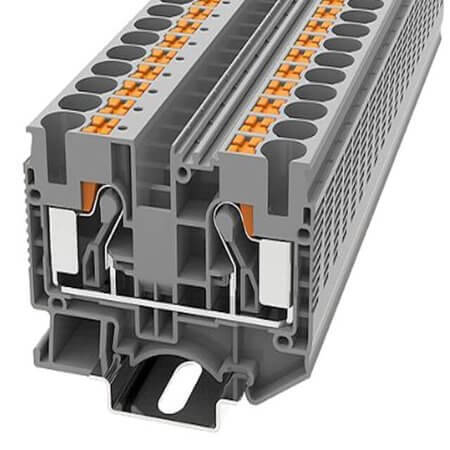 DS10-01P-16-00AH DIN RAIL T.B.10.2MM PUSH-IN RED - 1