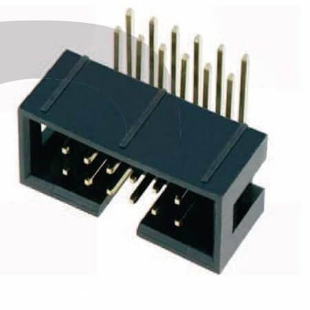 DS1013-06RSIB-B-0 BOX HEADER 6PIN(2x3) 2.54mm THT R/A MALE BLACK - 1