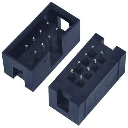 DS1013-08SSIB1 BOX HEADER 8PIN(2x4) 2.54mm THT V/T MALE BLACK - 1