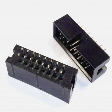 DS1013-16SSIB1-B-0 BOX HEADER 16PIN(2x3) 2.54mm THT V/T MALE BLACK - 1