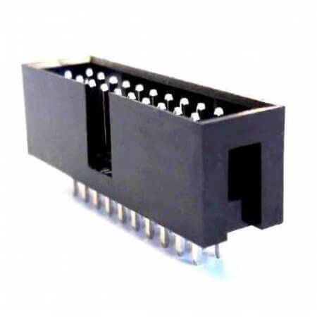 DS1013-20SSIB1 BOX HEADER 20PIN(2x10) 2.54mm THT V/T MALE BLACK - 1