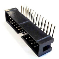 DS1013-26RSIB BOX HEADER 26PIN(2x13) 2.54mm THT R/A MALE BLACK - 1